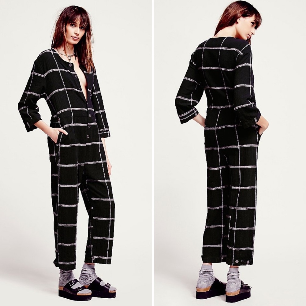 Free People Keep it in Cheek Jumpsuit Coveralls L